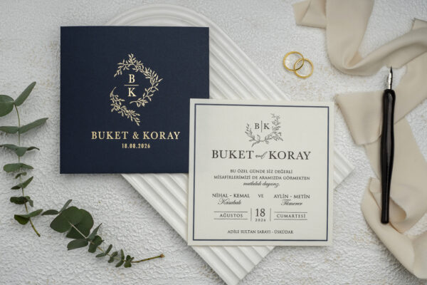 Ekonom Davetiye 9287-1 Ekonom Davetiye 9287 düğün ve nişan davetiyesi modeli