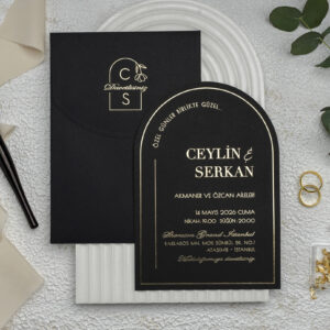 Ekonom Davetiye 9373 düğün ve nişan davetiyesi modeli